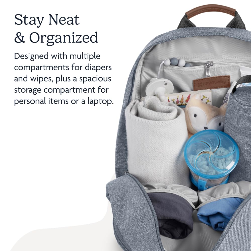 Uppababy Changing Backpack / Multiple Storage Compartments / Stroller Strap Attachment / Bottle Insulator And Changing Pad Inclu