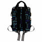 Artsadd Custom Monogram Baby Backpack For Mom Gifts, Personalized Blue And Black Diaper Backpack With Stroller Straps Large Capa