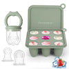 Baby Fruit Food Feeder Breastmilk Popsicle Molds, Silicone Food Freezer Tray for Cooling Teething Relief, Baby Food Feeder for S