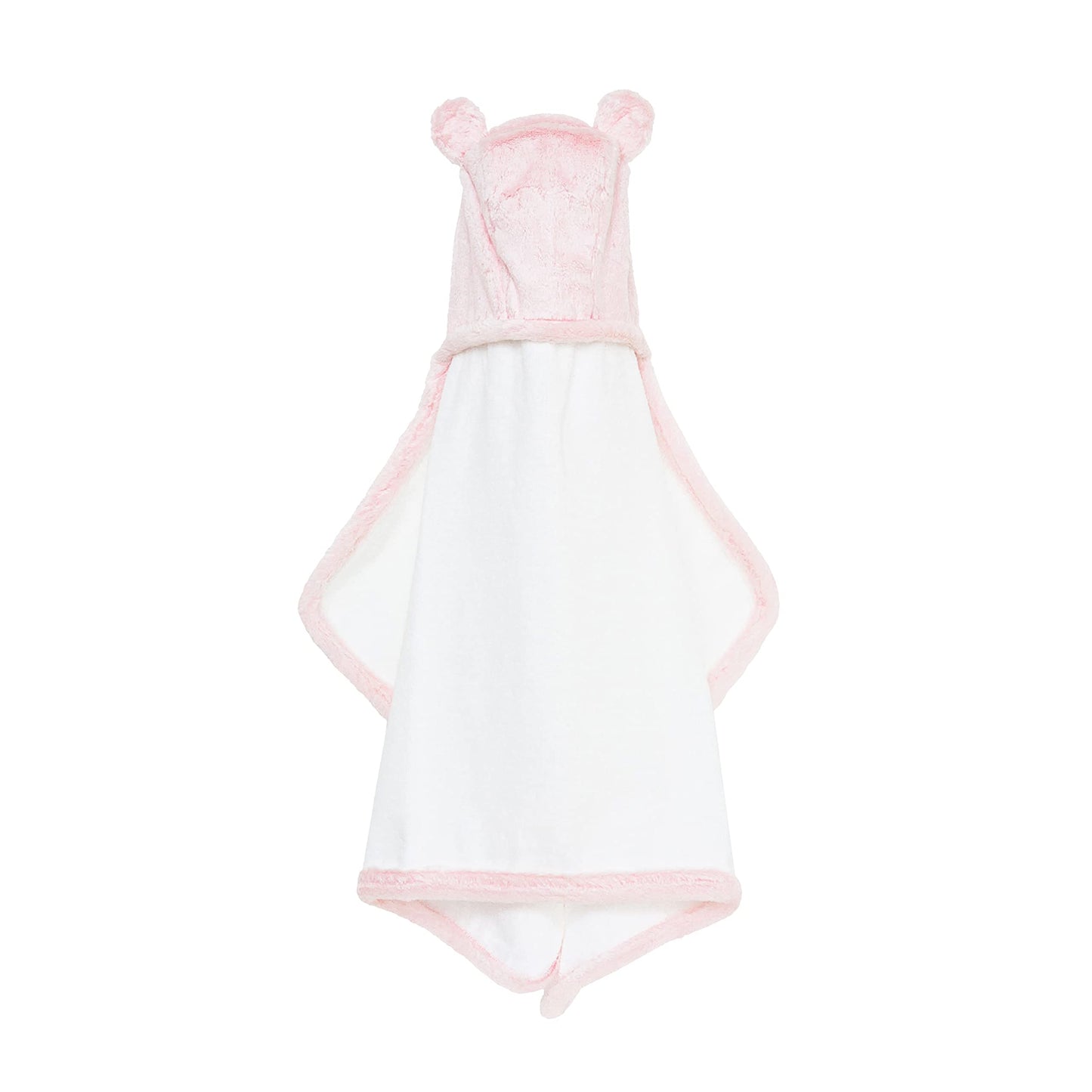 Little Giraffe Luxe Baby Towel With Ears, 24' X 41', Pink