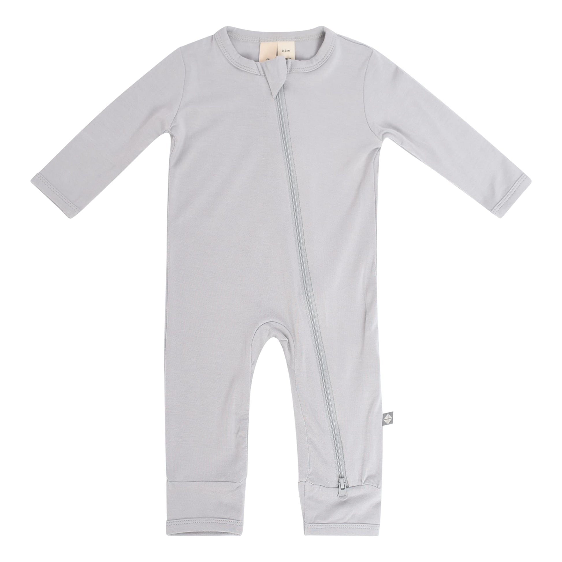 Kyte Baby Soft Bamboo Rayon Rompers, Zipper Closure, 0-24 Months (12-18 Months, Storm)