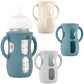 3 Pack Silicone Sleeves With Handles For Avent Natural Glass Baby Bottles, Anti Breakage Baby Bottle Holder, Compatible Philips