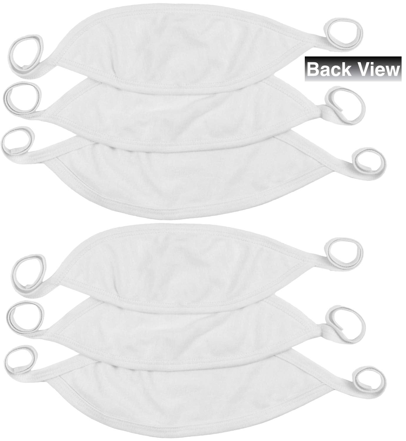 Tobeinstyle Babies' 6-Pack Comfortable Newborn Baby Belly Binder - White - One Size