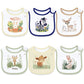 Baby Bibs For Boys And Girls, Waterproof Cotton 6 Pack, Drool And Mealtime (Multi7A)