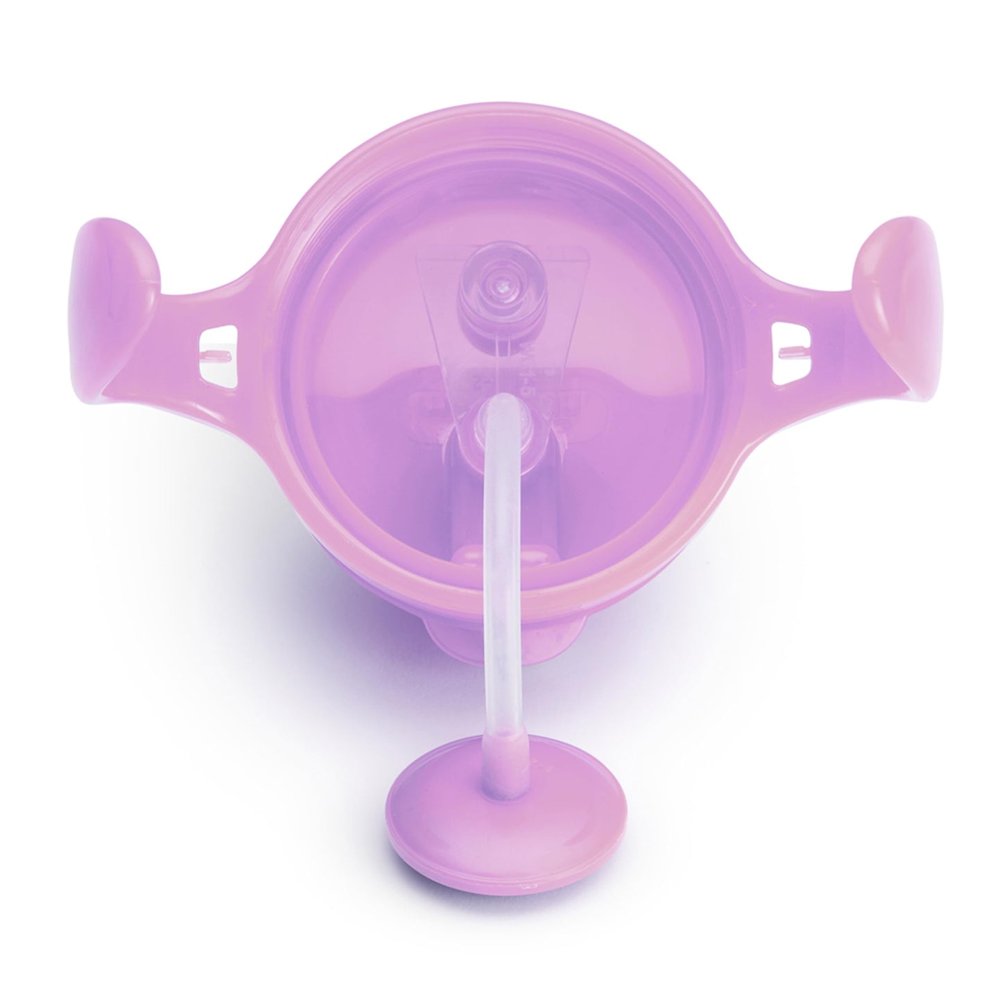 Munchkin Any Angle Sippy Cup For Toddlers, Weighted Straw Trainer Cup With Click Lock Lid, 7 Ounce, 2 Pack, Pink/Purple