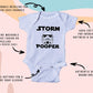 Ink Trendz Storm Pooper Trooper Themed Baby Onesie Bodysuit Romper (6-9 Months)