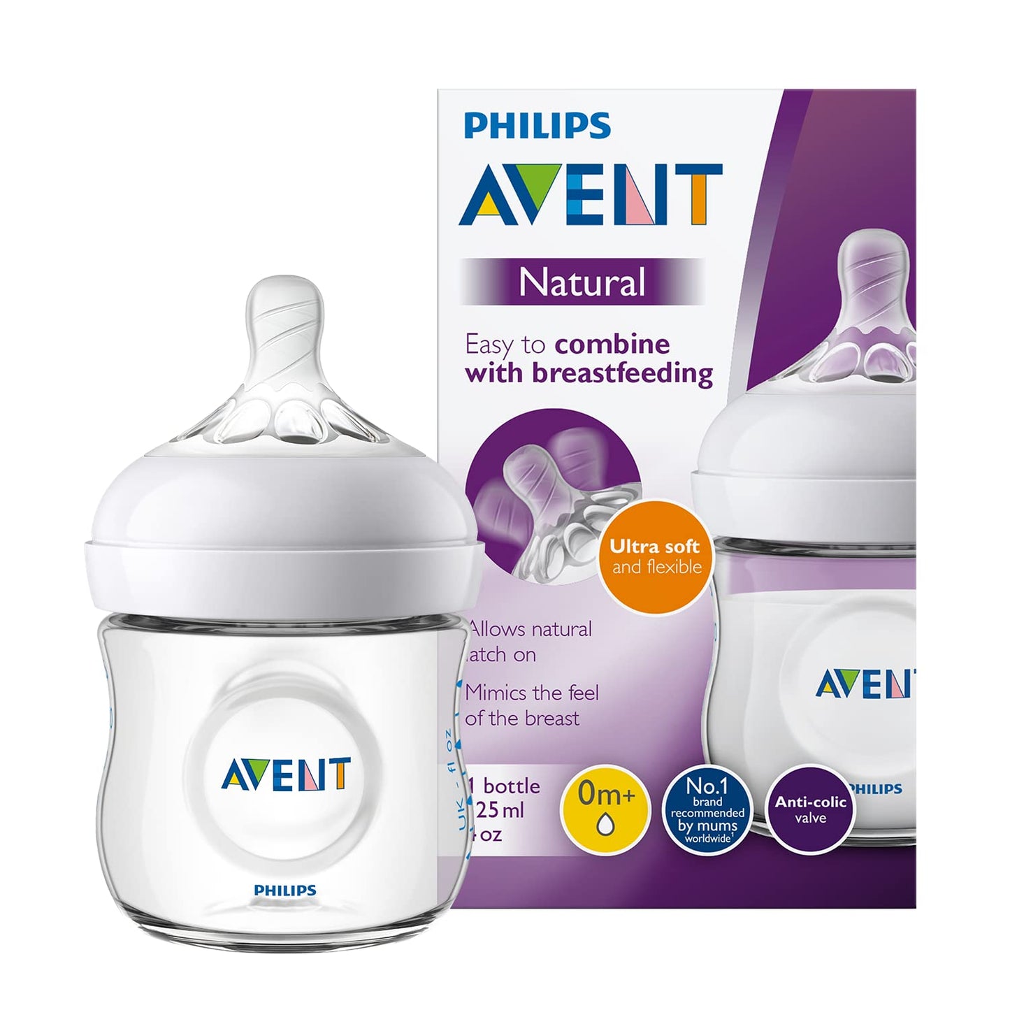 Philips Avent Natural Baby Polypropylene Feeding Bottle | No.1 Brand Recommended By Moms Worldwide | Ideal For 0 Months+| Natura