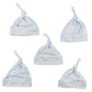 Blue Knotted Baby Cap (Pack Of 5)