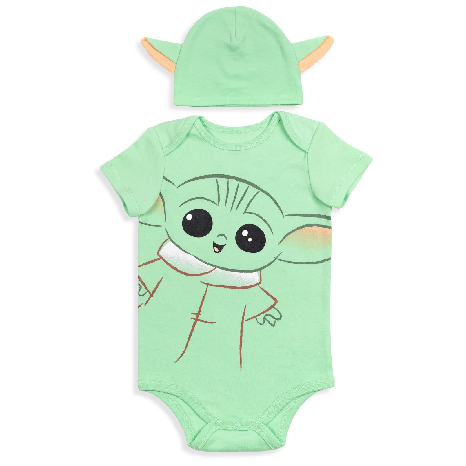 Star Wars The Child Newborn Baby Boys Cosplay Bodysuit And Hat Set 6-9 Months