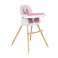 Dream on Me Lulu 2-in-1 Convertible Highchair in Blush Pink | Compact High Chair | Lightweight | Portable