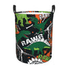Pevtufa Dinosaur Skeleton Foldable Laundry Basket Organizer,Fabric Clothes Toy Storage Basket Nursery Hamper Storage Bin For Hou