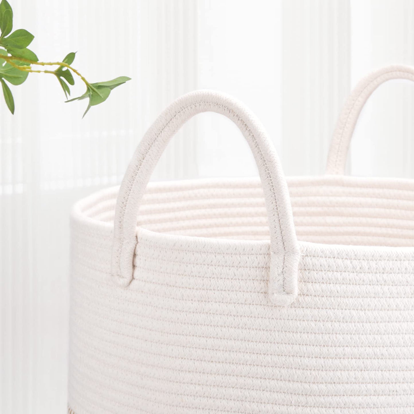 Bosroty Large Laundry Hamper Basket For Girls Boys Kids 65L, Nursery Hamper, Tall Blanket Basket, Clothes Basket Laundry, Woven