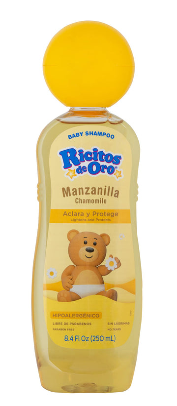 Ricitos De Oro Chamomile Manzanilla, Baby Shampoo, Hypoallergenic, 3 Pack, 8.4 Fl Oz Bottles