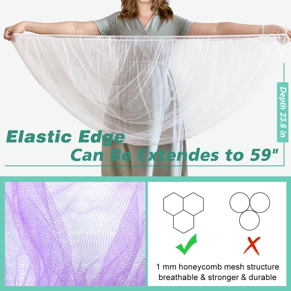 Mosquito Net For Stroller (2 Pack) - Durable Baby Stroller Mosquito Net - Perfect Bug Net For Strollers, Bassinets, Cradles, Pla