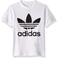 Adidas Originals Baby Boys Trefoil Tee, White/Black, 3M