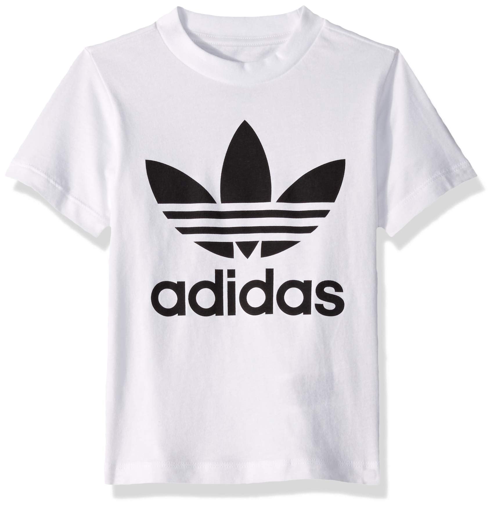 Adidas Originals Baby Boys Trefoil Tee, White/Black, 3M