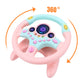 deAO Kids Steering Wheel for Backseat with Key Baby Toys Pretend Driving Simulated Steering Wheel Toy with Light and Music Gifts