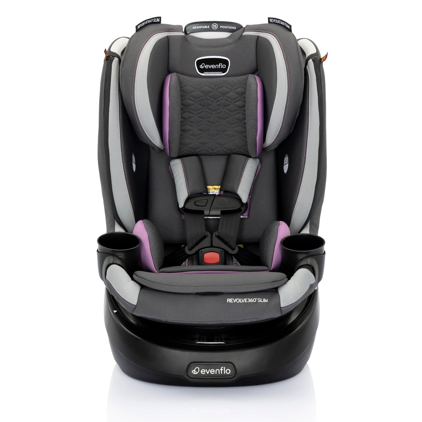 Evenflo Revolve360 Slim 2-In-1 Rotational Car Seat With Quick Clean Cover (Sutton Purple)