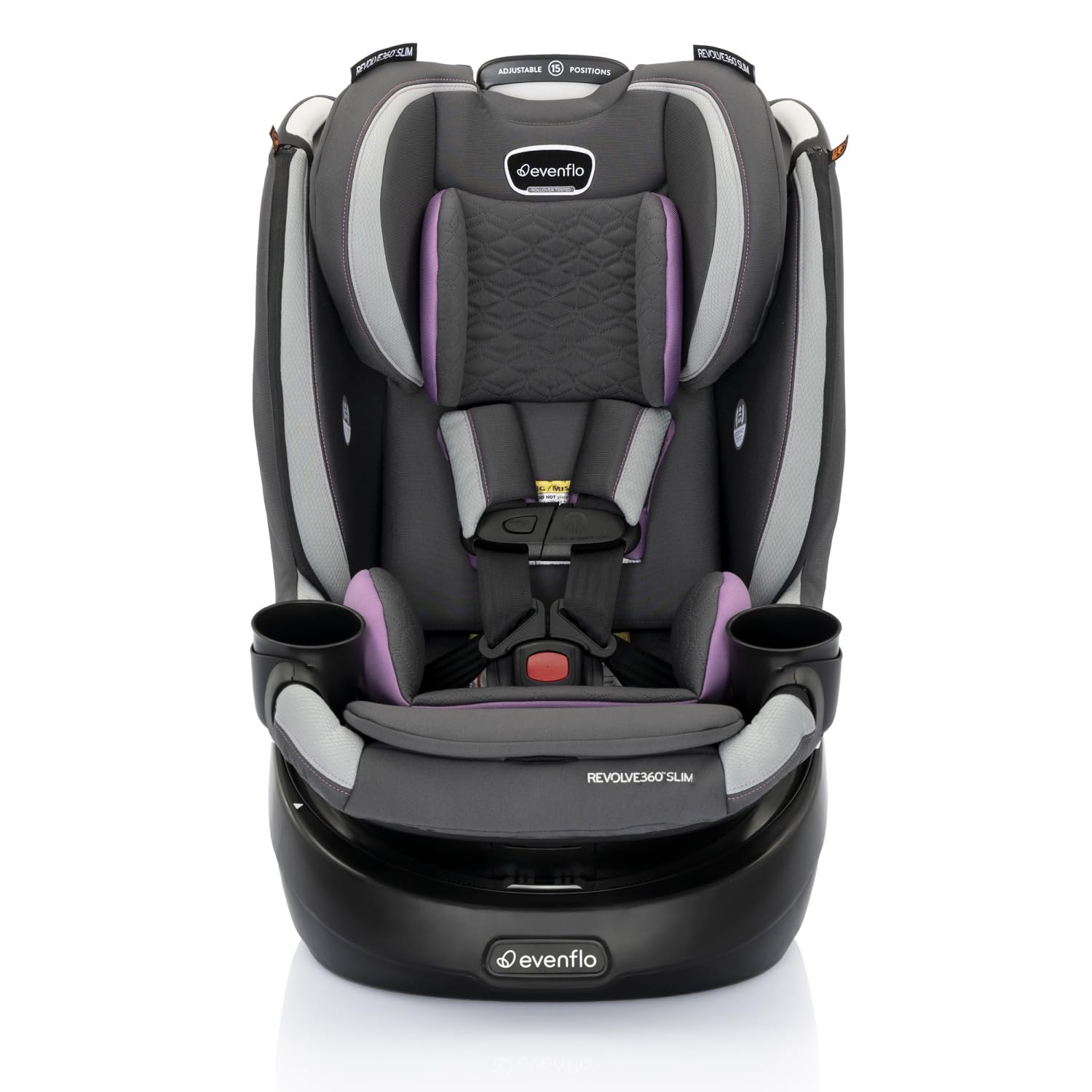 Evenflo Revolve360 Slim 2-In-1 Rotational Car Seat With Quick Clean Cover (Sutton Purple)