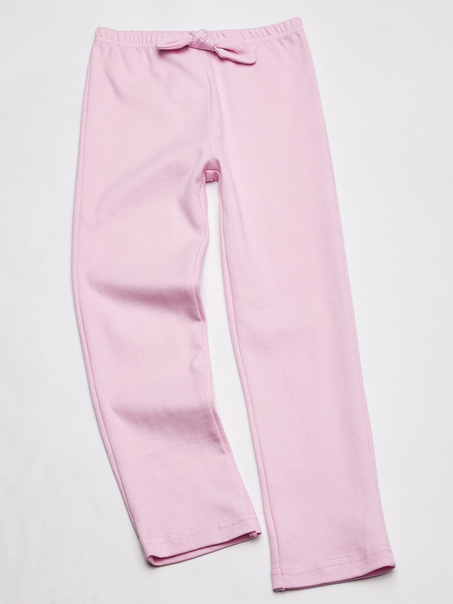 Hudson Baby Unisex Baby Cotton Pants and Leggings Light Pink Black, 4 Toddler