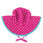Rufflebutts Baby/Toddler Girls Berry And Grape Polka Dot Reversible Swim Hat - 12M-2T