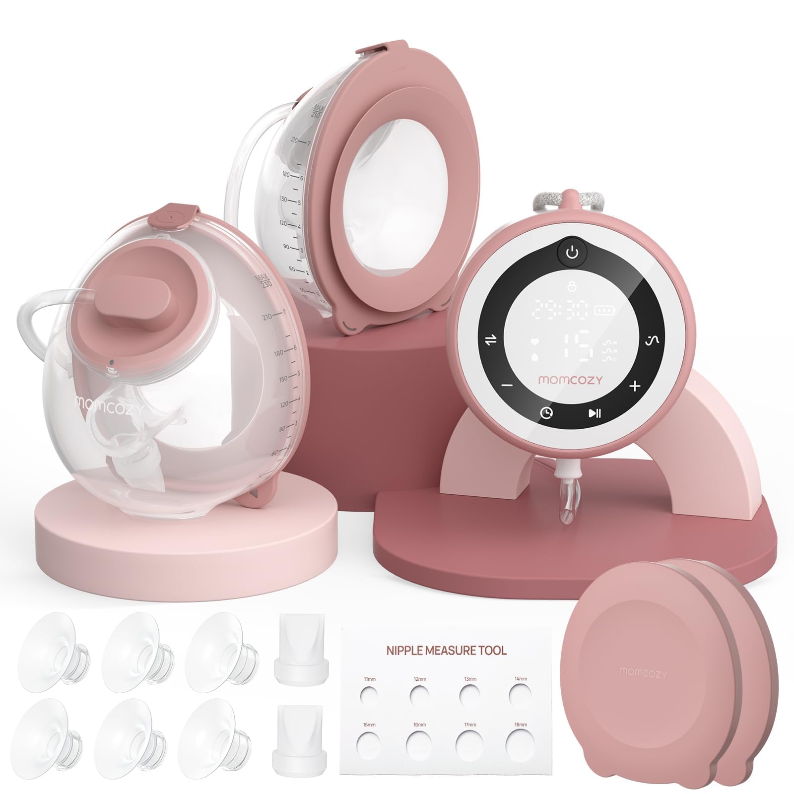 Momcozy Breast Pump V1 Pro Hospital-Grade, Hands-Free & Portable Wearable Pump, Upgraded Electric Pump with 3 Fine-Tuned Rhythms