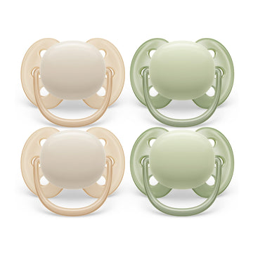 Philips Avent Ultra Soft Pacifier - 4 X Soft And Flexible Baby Pacifiers For Babies Aged 0-6 Months, Bpa Free With Sterilizer Ca