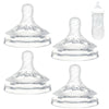 Silicone Replacement Nipple Compatible With Philips Avent Natural Bottle, 4 Pack Bottle Nipple, Leak-Proof, Bpa-Free, Anti-Colic