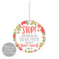 Canopy Street Stylish Floral Stop! Don'T Touch Baby Car Seat Sign/Modern Illustrated Baby Stroller Germ Tag
