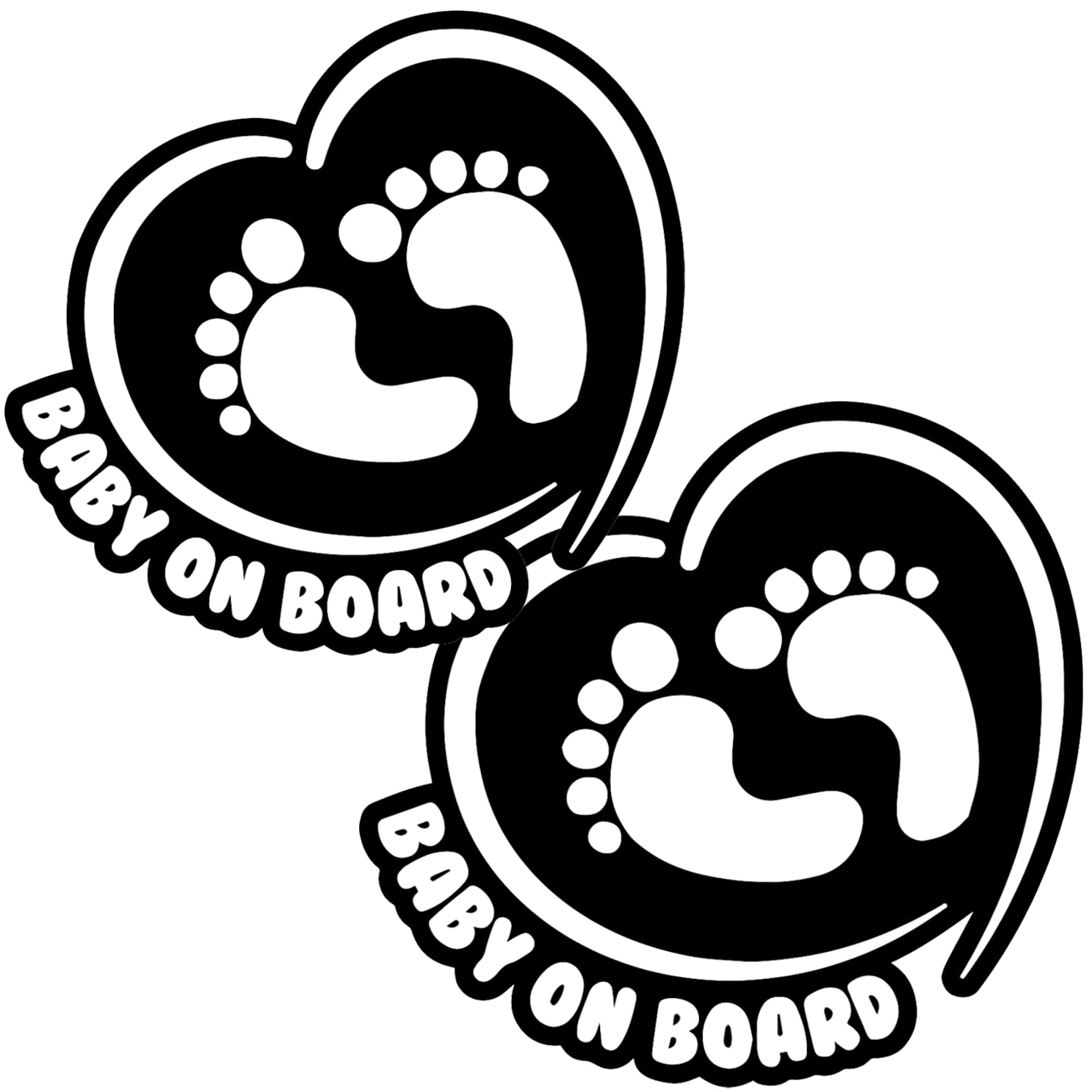 Totomo Baby On Board Sticker For Cars Funny Cute Safety Caution Decal Sign For Car Window And Bumper No Need For Magnet Or Sucti