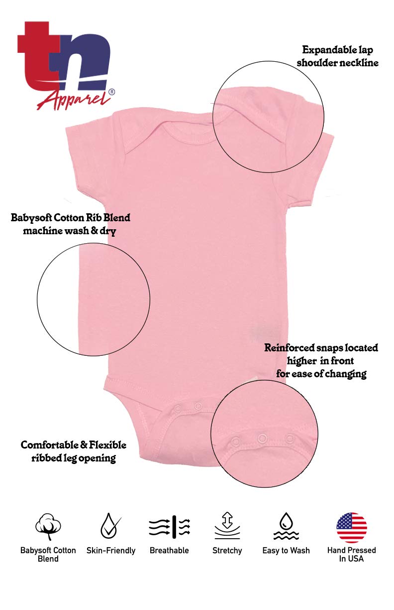 TeeNow - Light/Dark Side - Adorable Future SW Inspired - Funny Infant Bodysuit - Boy/Girl (3-6 Months, Pink Future)