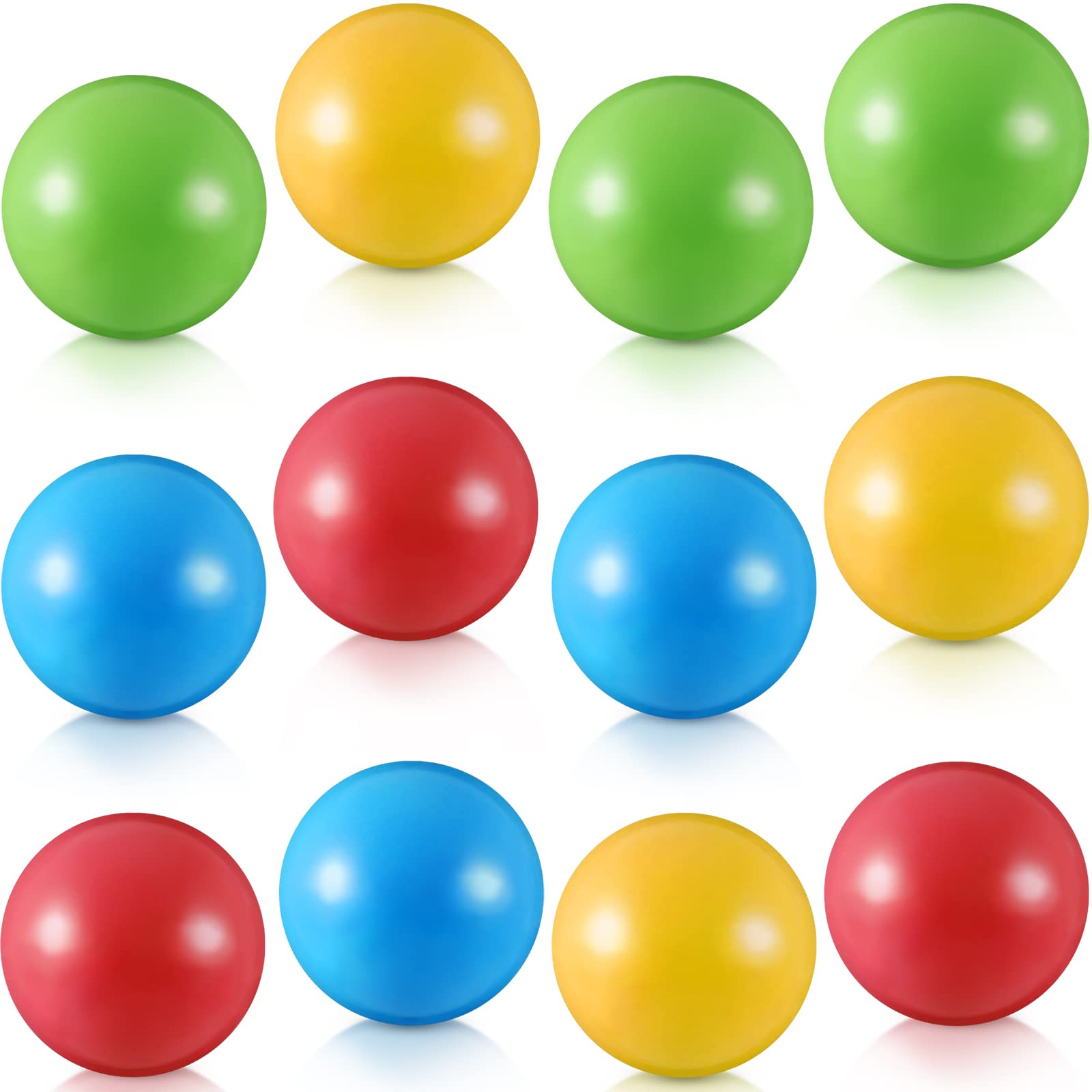 Civaner 12 Pcs Multi Colored Replacement Bulldozer Toy Balls 1.75 Inch Plastic Crush Proof Soft Air Filled Ocean Balls for Toddl