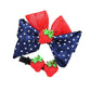 Strawberry Snap Clips Baby Girls Fruit Hair Bow Clips Strawberry Hair Ring Tie BBW24 (Set-H)