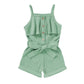 2 Year Old Girl Clothes Summer Toddler Baby Strap Sleeveless One Piece Romper Casual Summer Jumpsuit, Green Suspender Clothes 2-