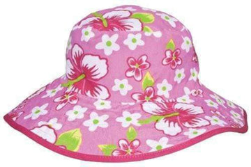 Baby Banz baby-girls UV Reversible Bucket Hat, Pink Floral, 2