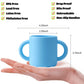 2 Pack Silicone Training Cup For Infants, Drinking Toddler Cup For Baby And Toddler - Boy Learner Cup Transition Cup 5 Oz(Blue/G