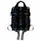Artsadd Custom Name Diaper Bag Mommy Nappy Bags, Personalized Black Purple Gradient Monogram Handbags Large Capacity Multi-Funct