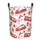 Pevtufa Fire Truck Foldable Laundry Basket Organizer,Fabric Clothes Toy Storage Basket Nursery Hamper Storage Bin For Household 