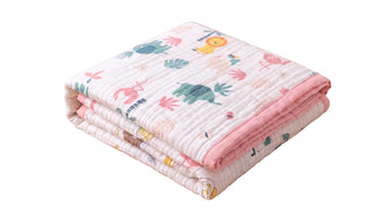 6Layer Muslin Baby Blanket | Soft Cotton Cuddly Blanket for Newborns, Breathable Swaddle Blanket for Babies | Lightweight Infan