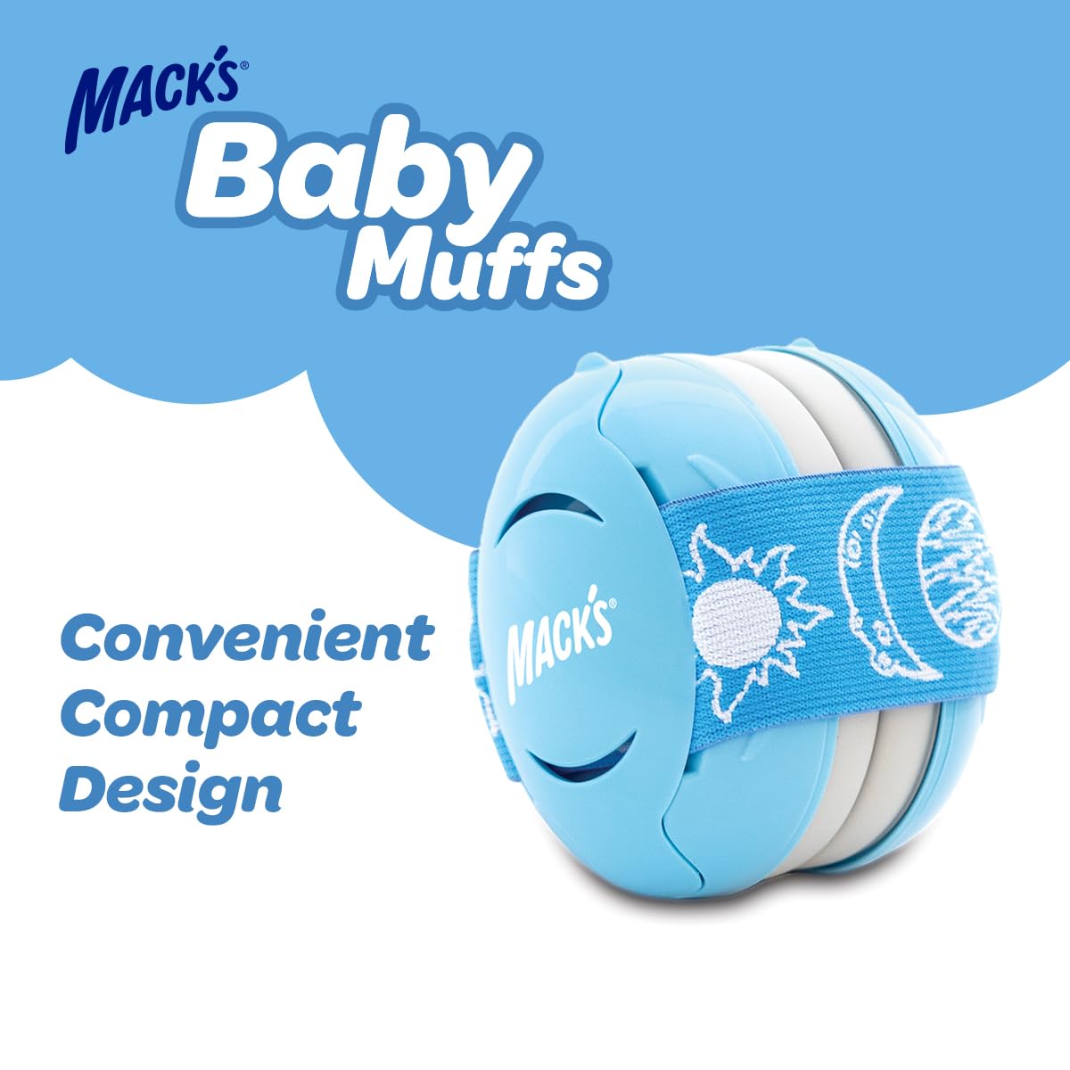Mack'S Baby Muffs | Baby Ear Muffs Noise Protection | High Nrr - 17 Decibels | Noise Cancelling Headphones For Babies & Toddlers
