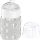 Lifefactory 8-Ounce Stainless-Steel Vacuum-Insulated Wide-Neck Baby Bottle With Sippy Nipple, Stone Gray, Ls2251Wcg4