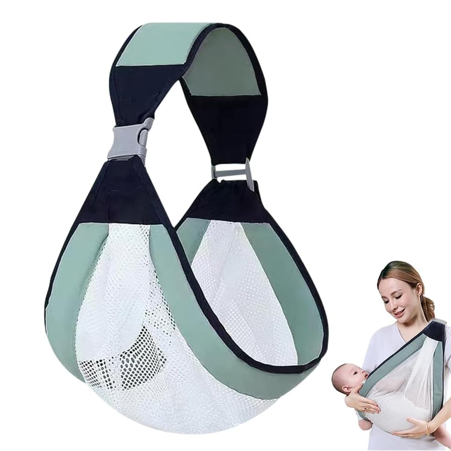SafeOKid Baby Sling Carrier  Bpa Free, Adjustable Soft Cotton Baby Wrap For Newborns & Infants, Comfortable & Safe  Assorted