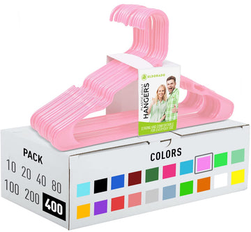 Eldorado Hangers For Adult Size Clothing, Plastic, Ideal For Everyday Standard Use Clothes, Shirts, Blouses, T-Shirts, Dresses,