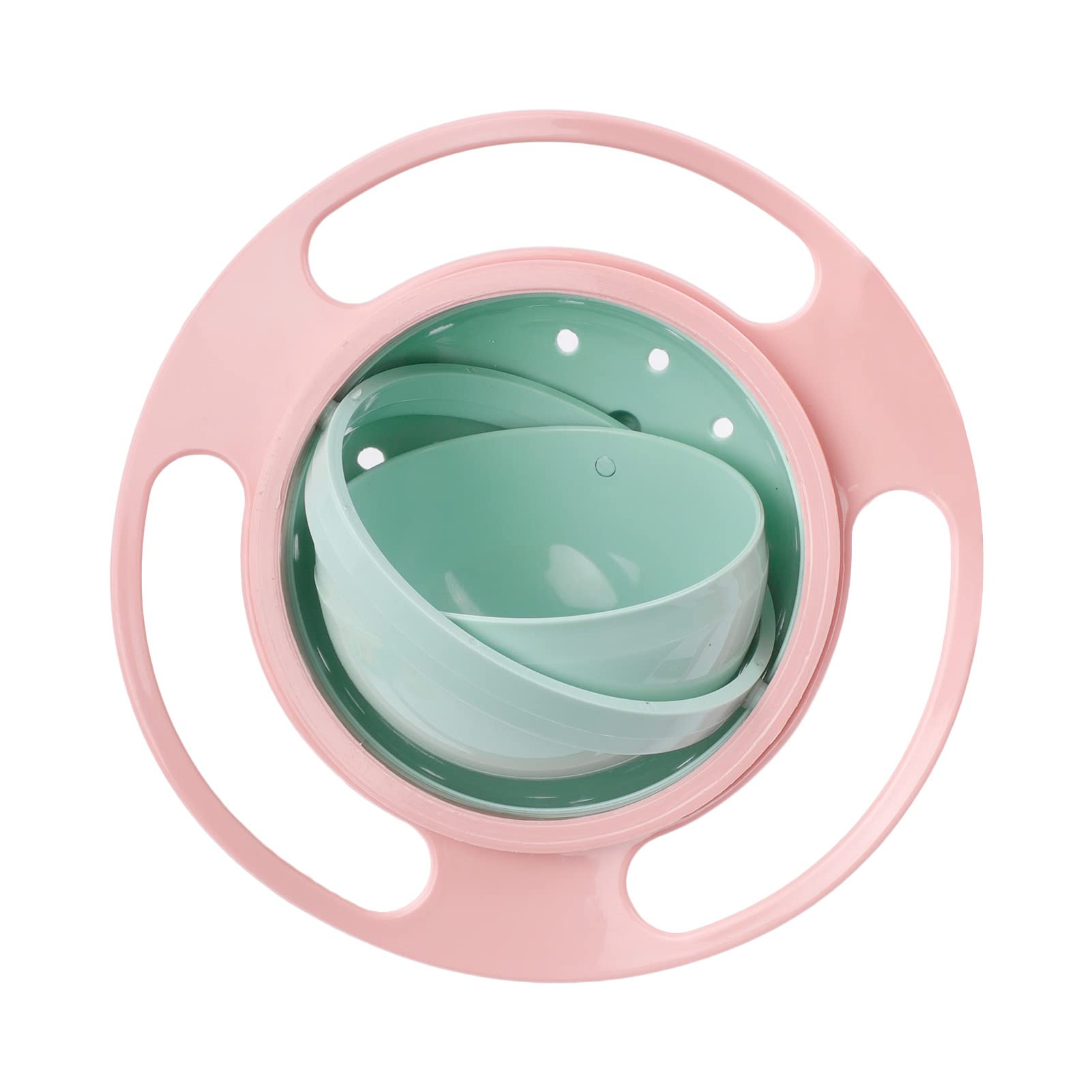 Song Qing Magic Gyro Bowl 360 Degree Rotate Spill-Proof Bowls With Lid Plastic Creative Dishes Practice Feeding Bowls