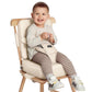 HOMEAL Toddler Booster Seat for Dining Table, Adjustable Kids Breathable Booster Seat for Kitchen, Beige