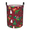 Pevtufa Dinosaur Christmas Foldable Laundry Basket Organizer,Fabric Clothes Toy Storage Basket Nursery Hamper Storage Bin For Ho