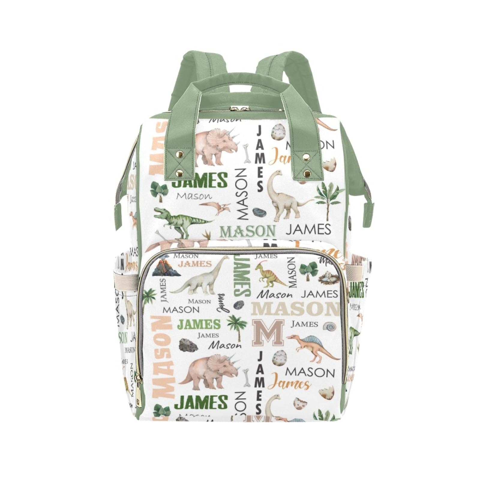 Personalized Diaper Bag Backpack for Women, Custom Nursing Mommy Daypack with Name, Diaper Bag for Girls Boys, New Mom Gifts (Di