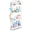 Spacelead Slim Storage Cart 4 Tier,Bathroom Storage Organizer Rolling Utility Cart, Mobile Shelving Unit Slide Out Storage Cart