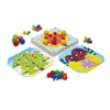 PlanToys Creative Wooden Peg Board With 3 Double Sided Cards (5399) | Sustainably Made from Rubberwood and Non-Toxic Paints and 