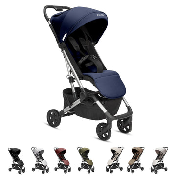 Colugo Navy Stroller - Lightweight, Compact, One Hand Fold, Travel Stroller with Rain Cover, Backpack and Cup Holder, JPMA Certi